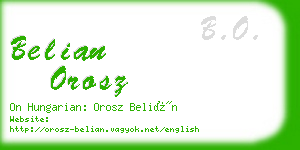 belian orosz business card
